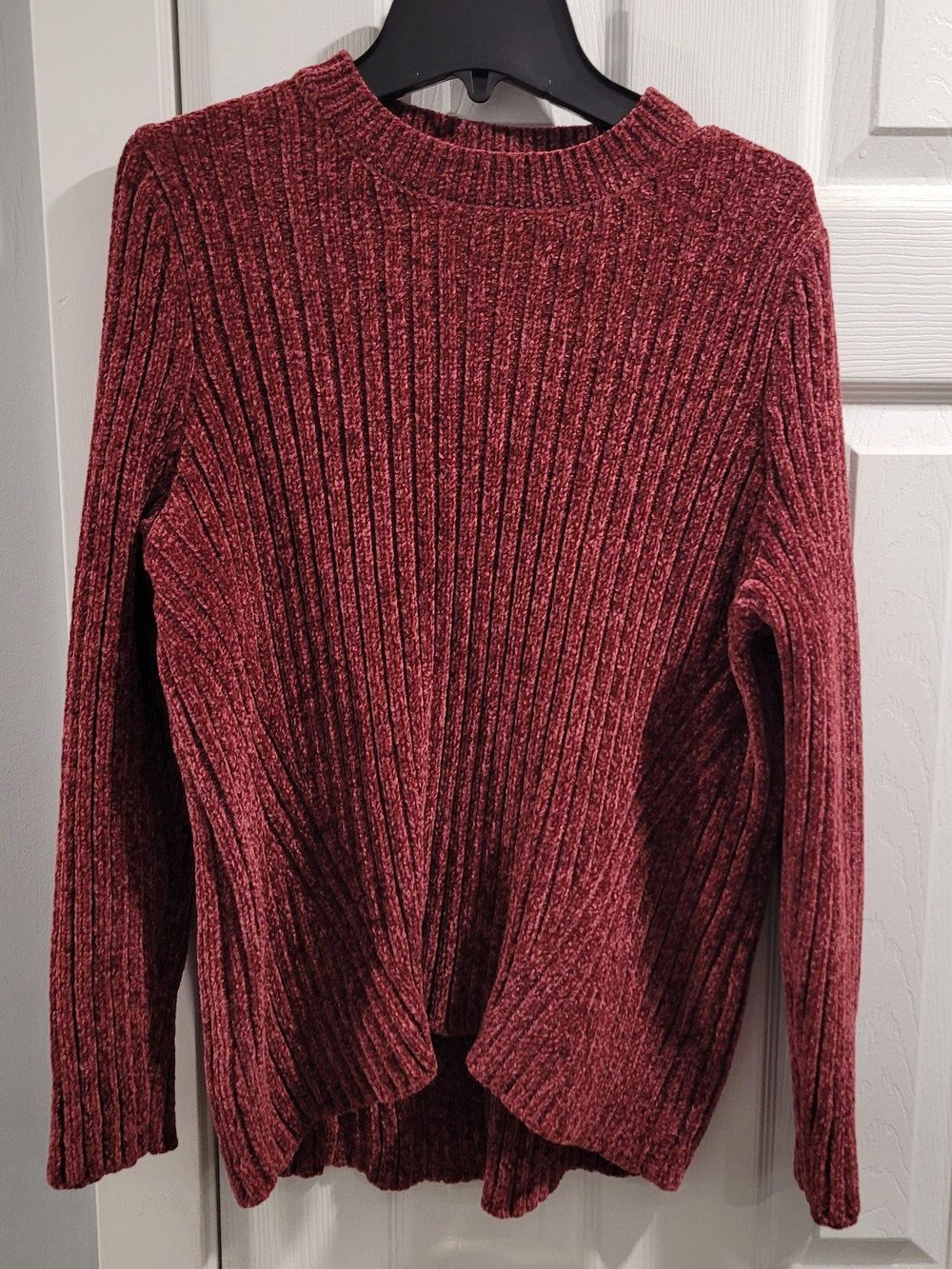 Women's Jachs Girlfriend New York Ribbed Chenille Sweater - Burgundy Size Medium